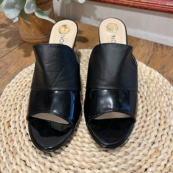 🖤 Noblez Black Patent Slide Heels – Size 39 - Picture 5 of 11